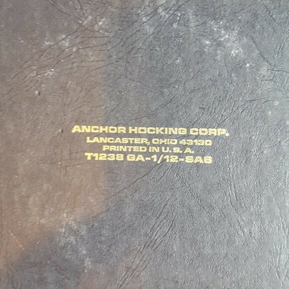 Vtg Anchor Hocking FAIRFIELD Divided Amber Glass Serving Dish 8.5 - Picture 7 of 10